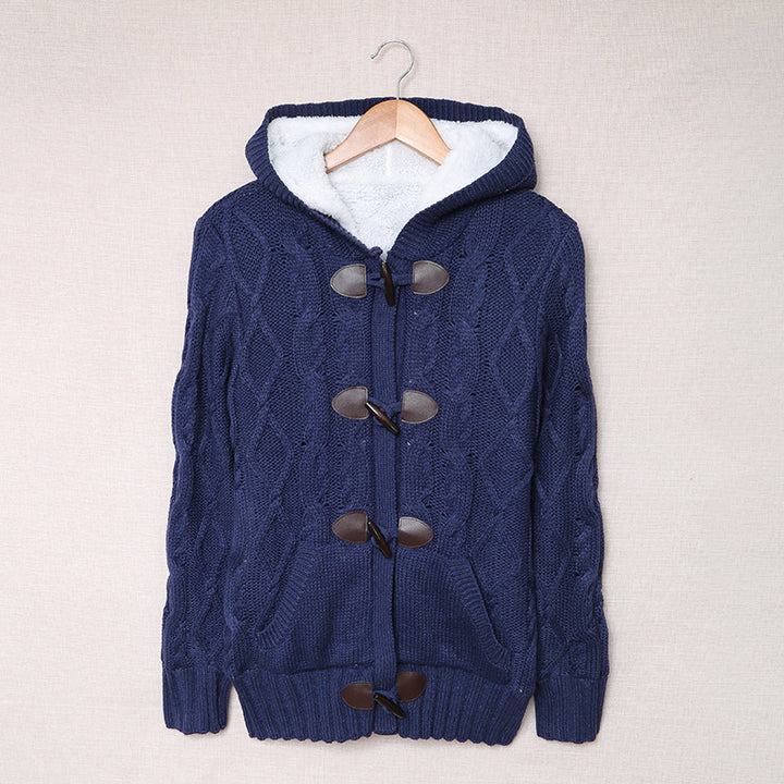 Damen Strickjacke mit hohem Kragen und bequemen Knopfdetails Drune