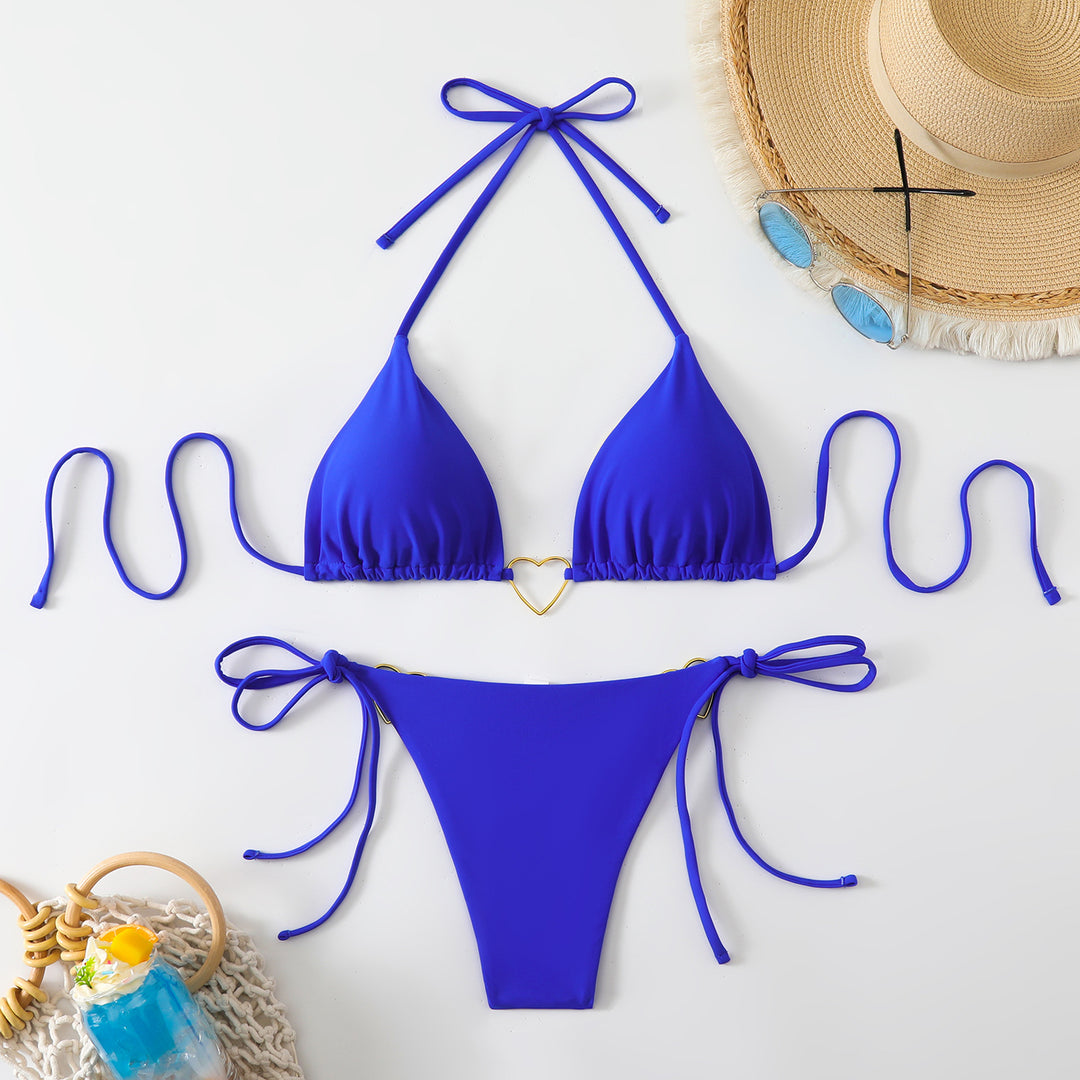 Damen Triangel-Bikini mit modischen Herz-Akzenten Drune