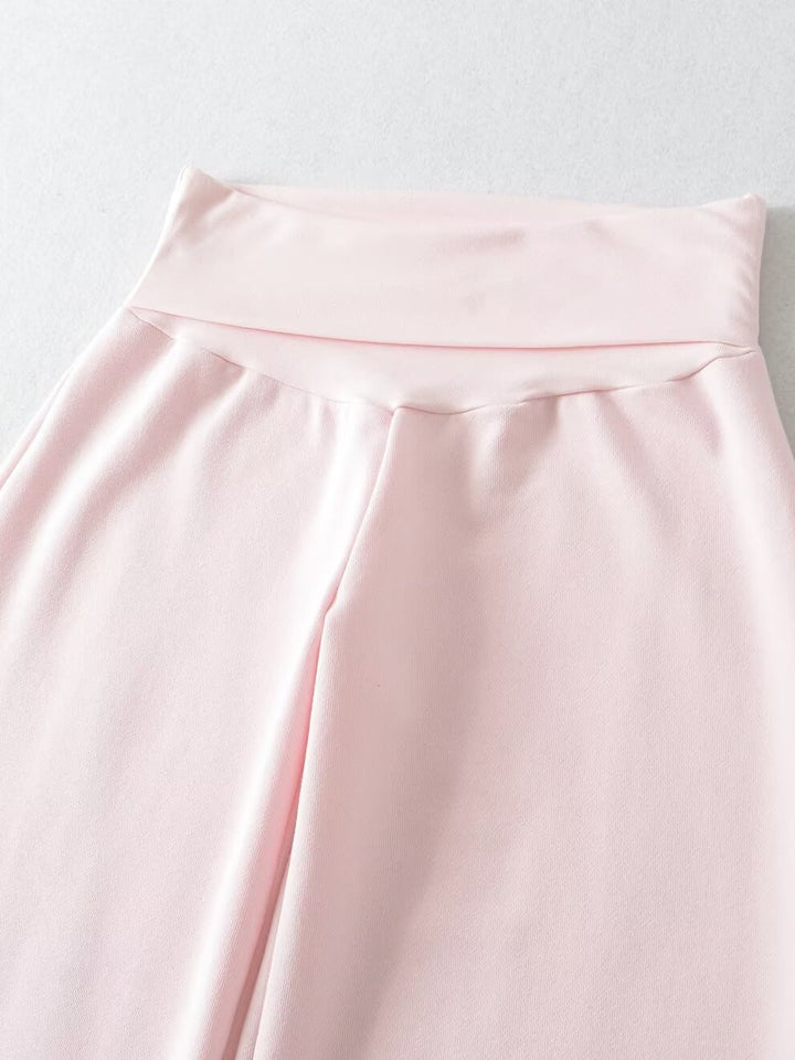 Damen Weite Jogginghose mit hohem Bund und sanfter Textur Drune