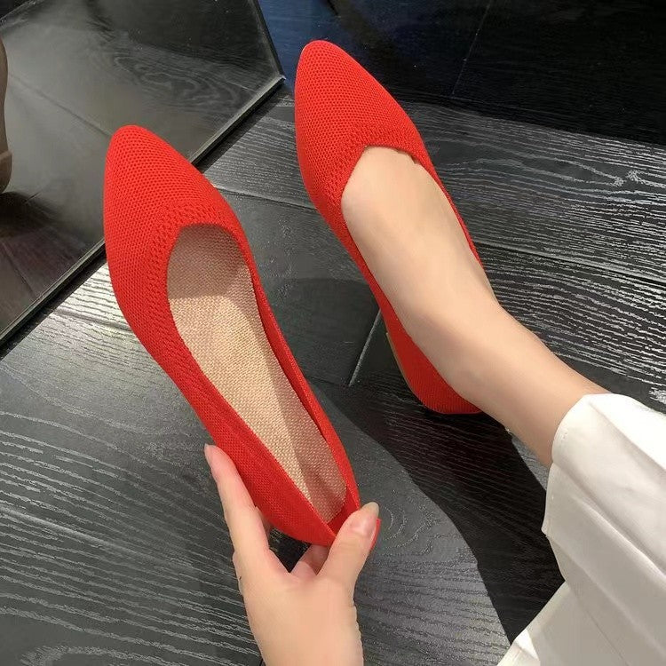 Damen elegante und atmungsaktive Ballerinas mit flexiblem Fußbett Drune