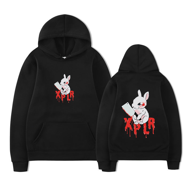 Damen Kapuzensweater mit auffälligem Cartoon-Motiv und bequemer Passform Drune