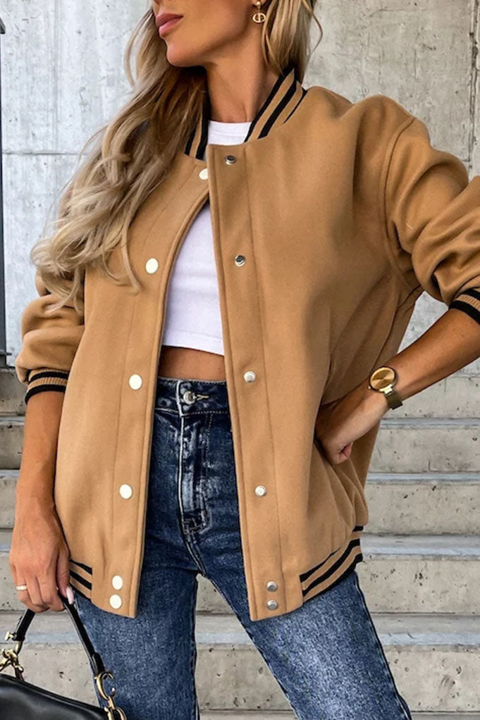 Drune | Taschen Kontrast Baseball Wolljacke