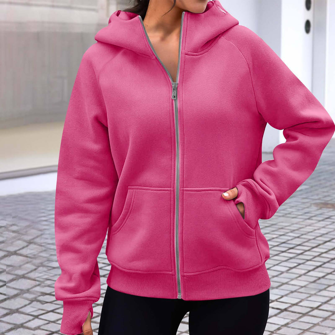 Damen gemütlicher und stilvoller Zip-Hoodie Drune