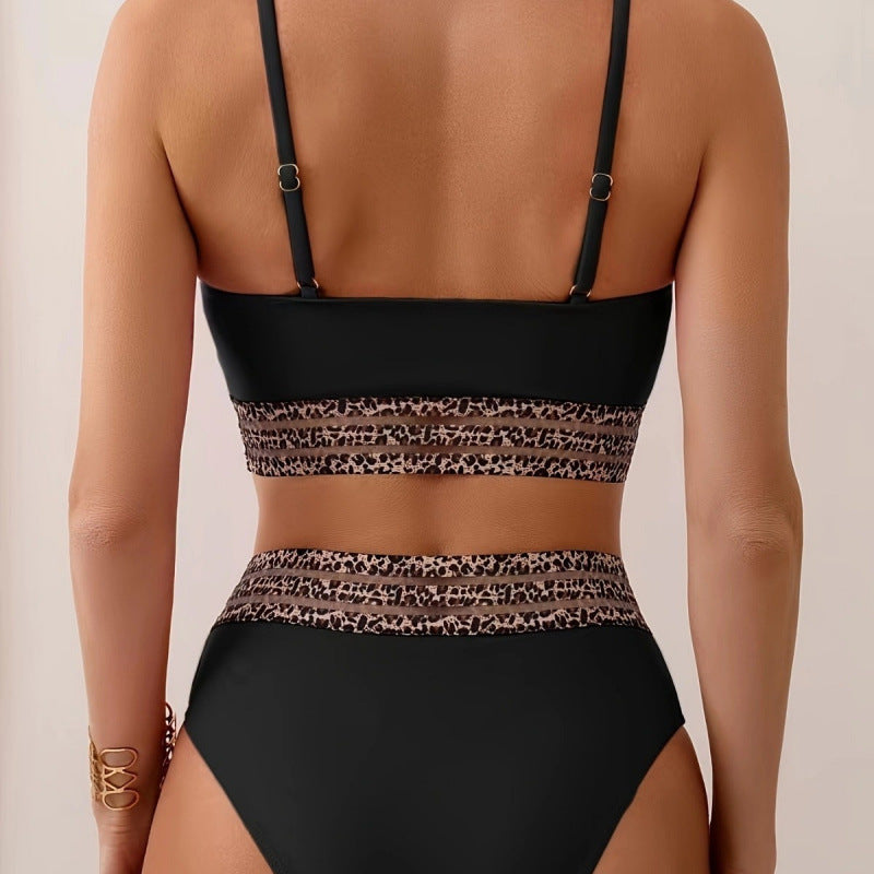 Damen Bikini-Set mit stylischem hohen Bund und modischem Animal-Design Drune