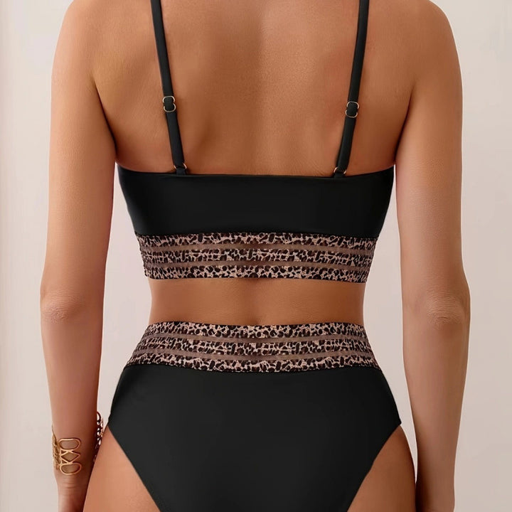 Damen Bikini-Set mit stylischem hohen Bund und modischem Animal-Design Drune