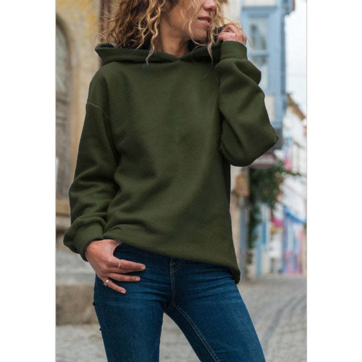 Damen Oversized Kapuzenpullover aus weichem Fleece Drune