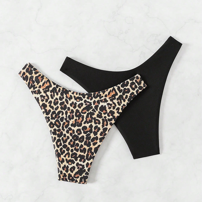 Damen Bikinihose mit sexy V-Ausschnitt und hohem Beinausschnitt Drune