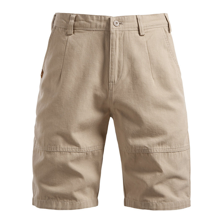Herren nan robuste Baumwoll-Twill-Bermudahose mit verstärkten Knieeinsätzen und entspannter Passform Drune