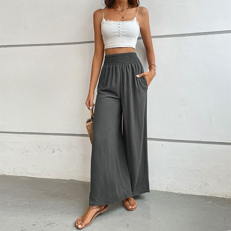 Damen elegante weite Palazzo-Hose Drune