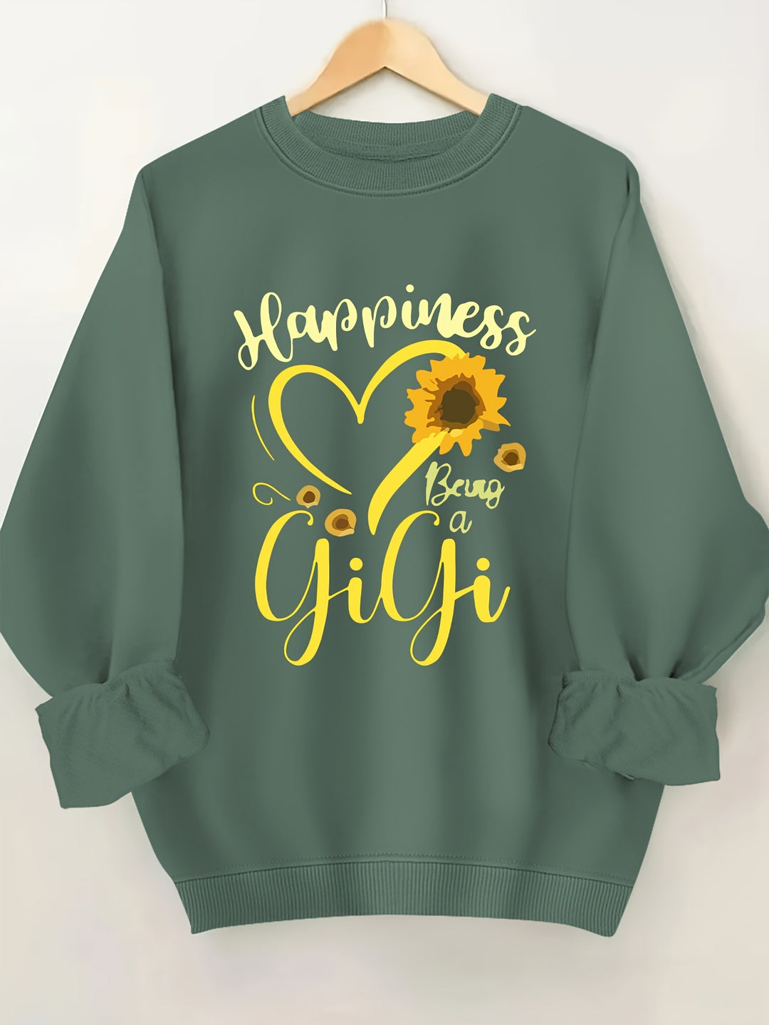 Damen Sweatshirt mit voluminösen Ärmeln und fröhlichem Motiv Drune