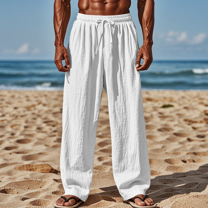Herren lockere Strandhose mit elastischem Bund und seitlichen Eingrifftaschen Drune