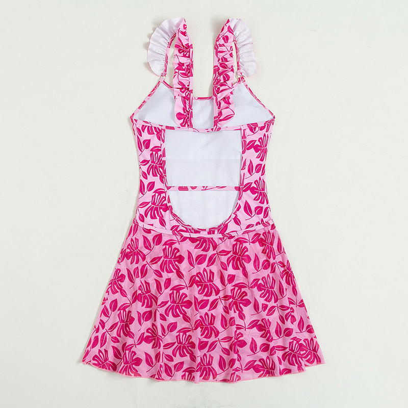 Damen Schwimmdress mit verspielten Rüschendetails Drune