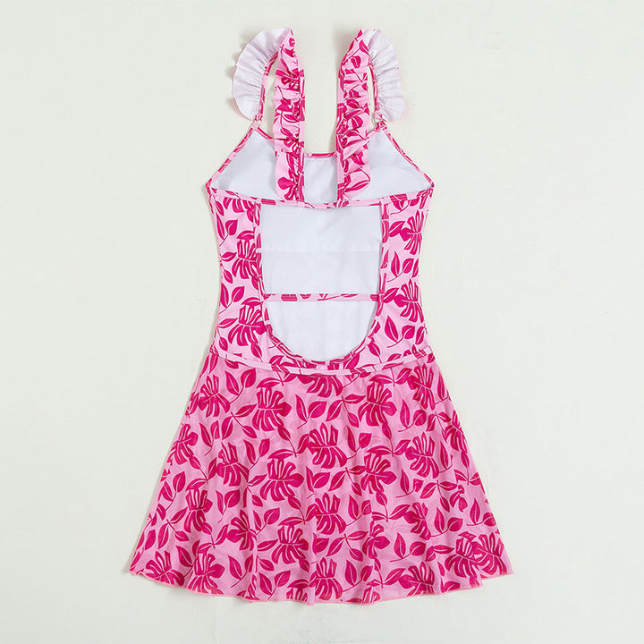 Damen Schwimmdress mit verspielten Rüschendetails Drune
