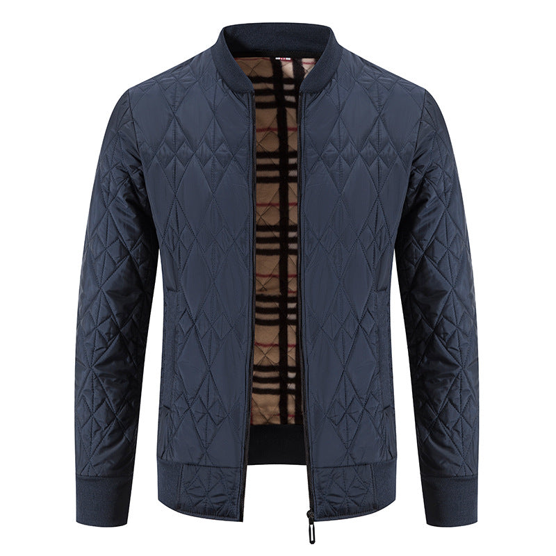 Drune | Herren Winter Steppjacke mit vorderem Reißverschluss und Bündchen