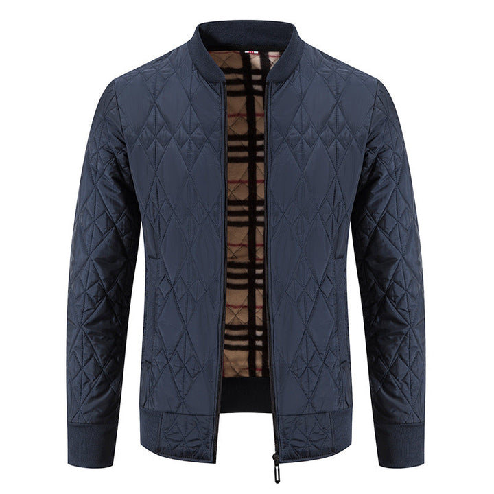 Drune | Herren Winter Steppjacke mit vorderem Reißverschluss und Bündchen