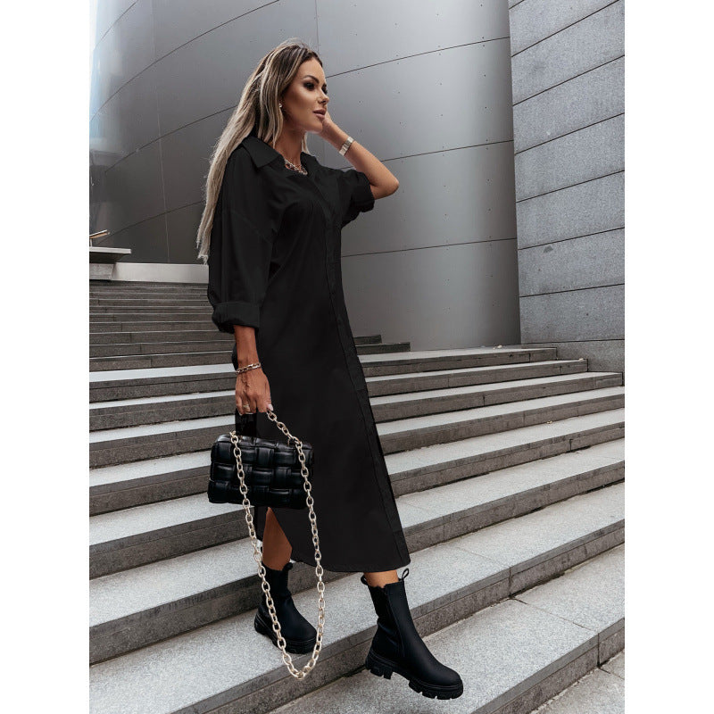 Damen Hemdblusenkleid Drune