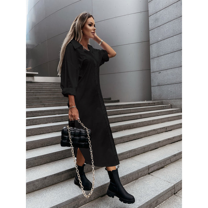 Damen Hemdblusenkleid Drune