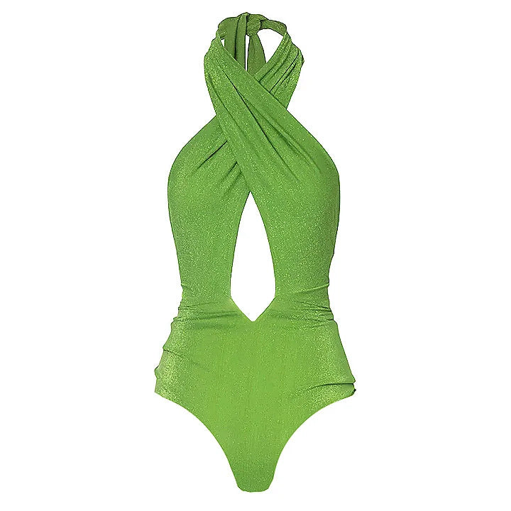 Damen eleganter Cut-Out Einteiler Badeanzug Drune
