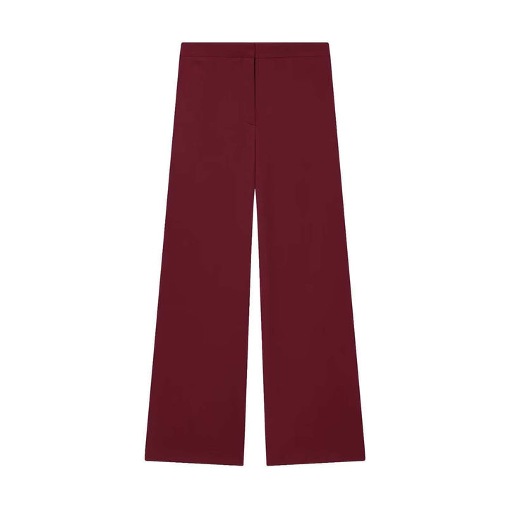 Damen nan elegante High‑Waist Weitbein-Anzughose mit flachem Bund und verdeckter Naht Drune