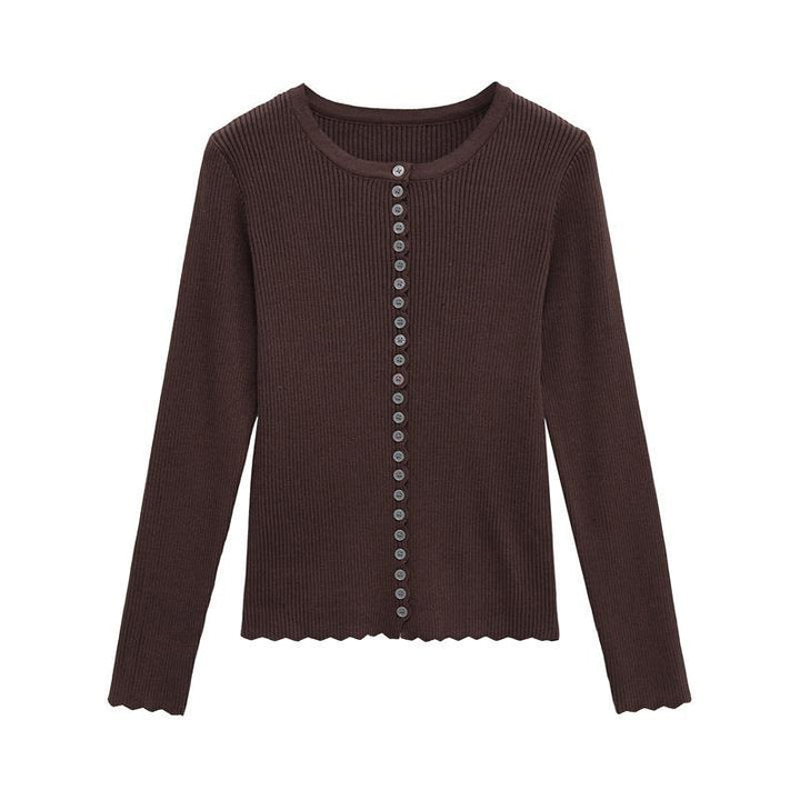 Damen Feinstrickjacke mit eleganten Knopfdetails Drune