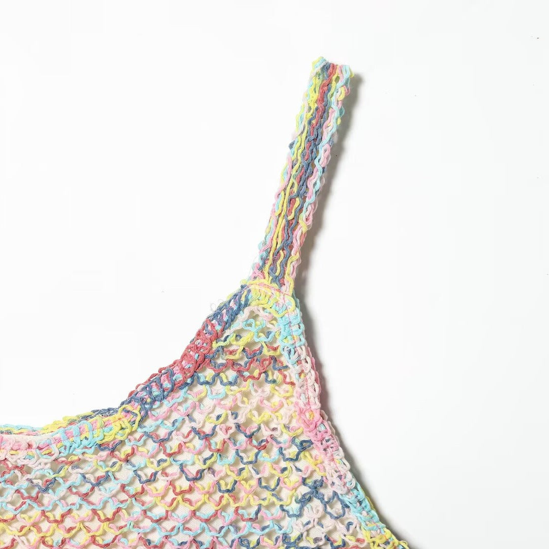 Damen gehäkeltes Oberteil im farbenfrohen Design Drune