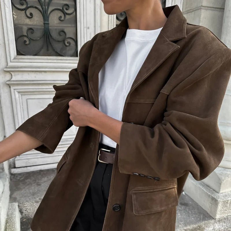 Damen Casual Blazerjacke aus hochwertigem Material Drune