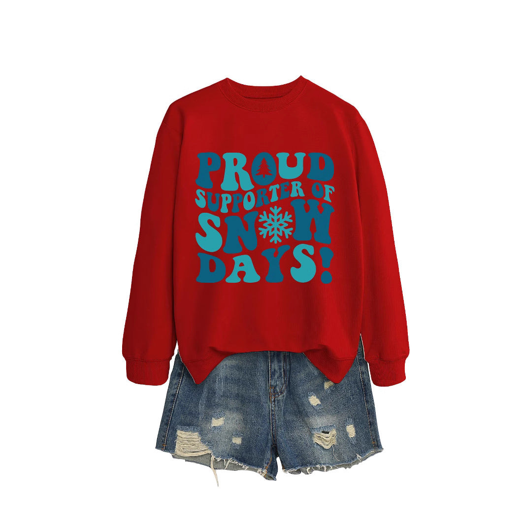 Damen Sweatshirt mit kreativem Aufdruck und lässigem Schnitt Drune