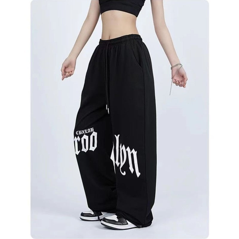 Damen weite Jogginghose mit moderner Schrift Drune