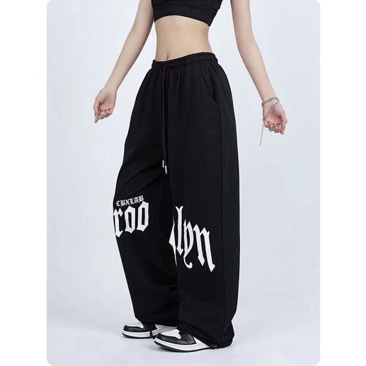 Damen weite Jogginghose mit moderner Schrift Drune
