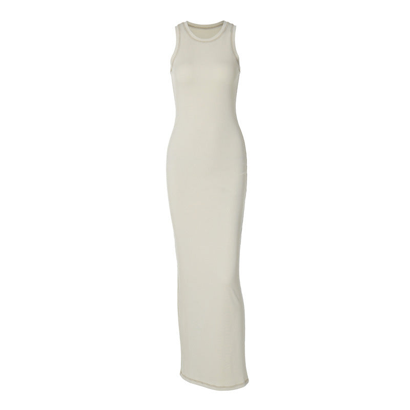 Damen figurbetontes Sommermaxikleid Drune