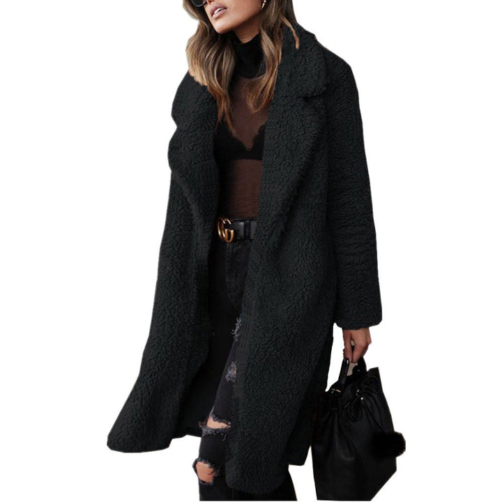 Damen kuscheliger Mantel aus Teddyfell Drune