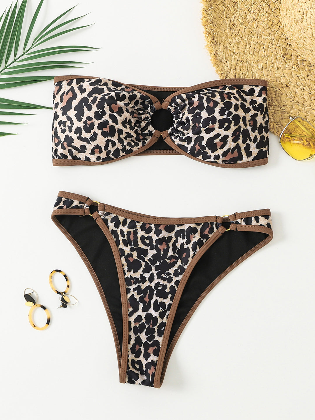 Damen Bandeau Badeanzug Set Drune