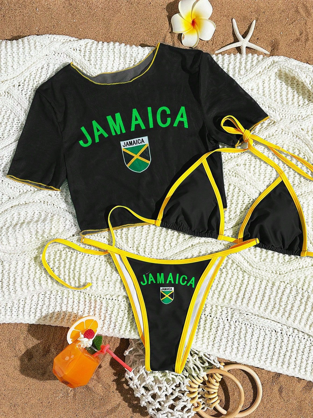 Damen Bikini-Set mit kreativem grafischen Design Drune