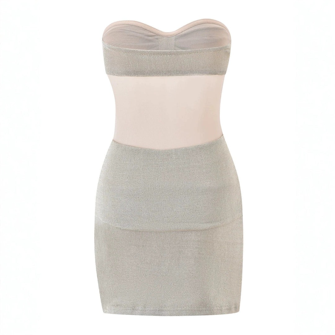 Damen Bandeau Minikleid mit raffiniertem Rüschenelement Drune