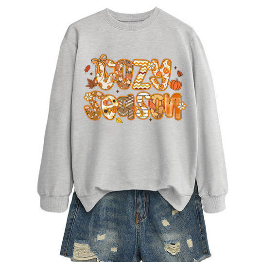 Damen Sweatshirt mit kreativem Herbstdesign und lässigem Schnitt Drune