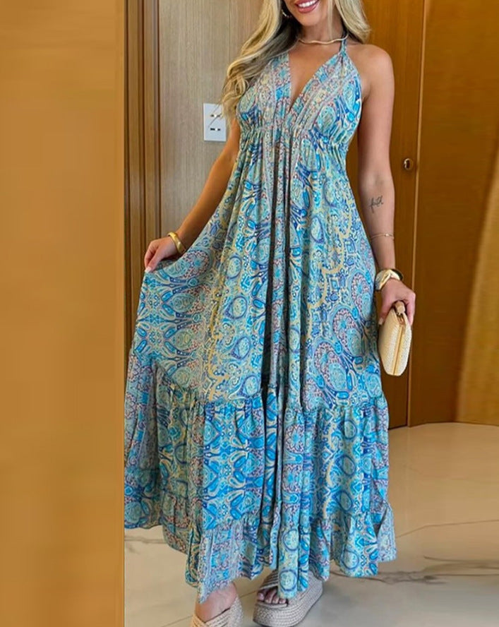Damen Maxikleid mit verspieltem Paisleydesign und komfortablem Schnitt Drune