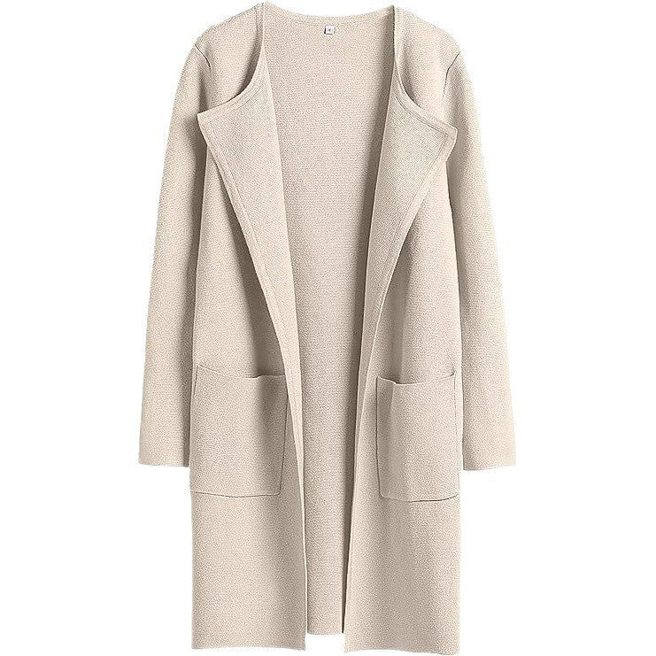 Damen Strickmantel mit lässigem Schnitt und praktischen Taschen Drune