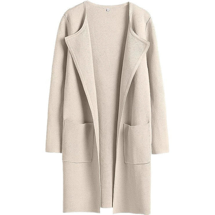Damen Strickmantel mit lässigem Schnitt und praktischen Taschen Drune