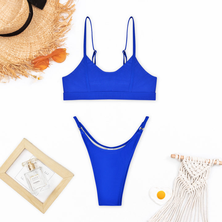 Damen Sportlicher Bikini mit femininen Trägern Drune