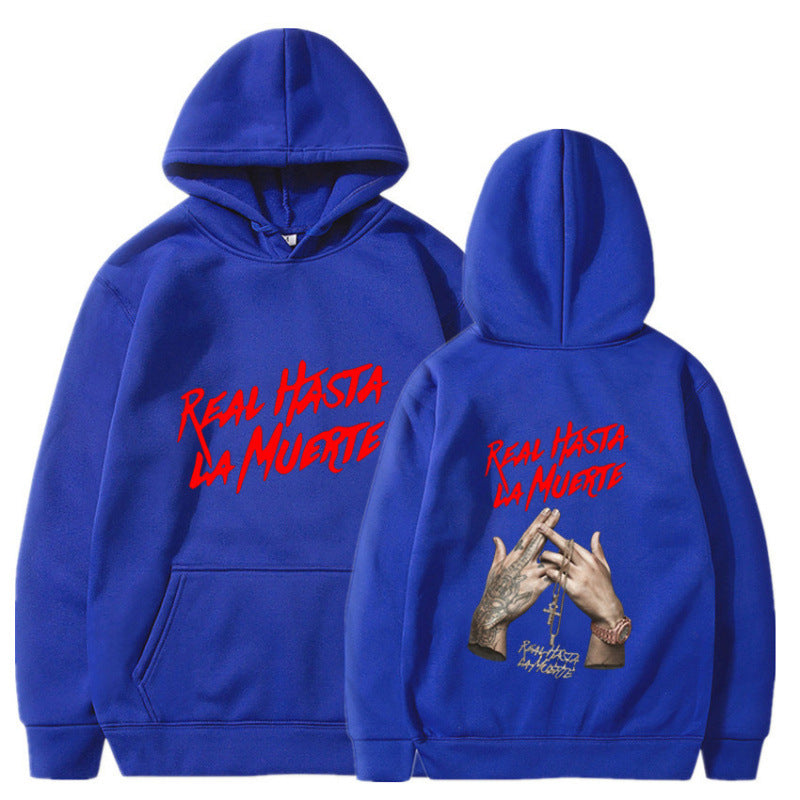 Damen Kapuzensweater mit auffälligem Schriftzug in urbanem Stil Drune