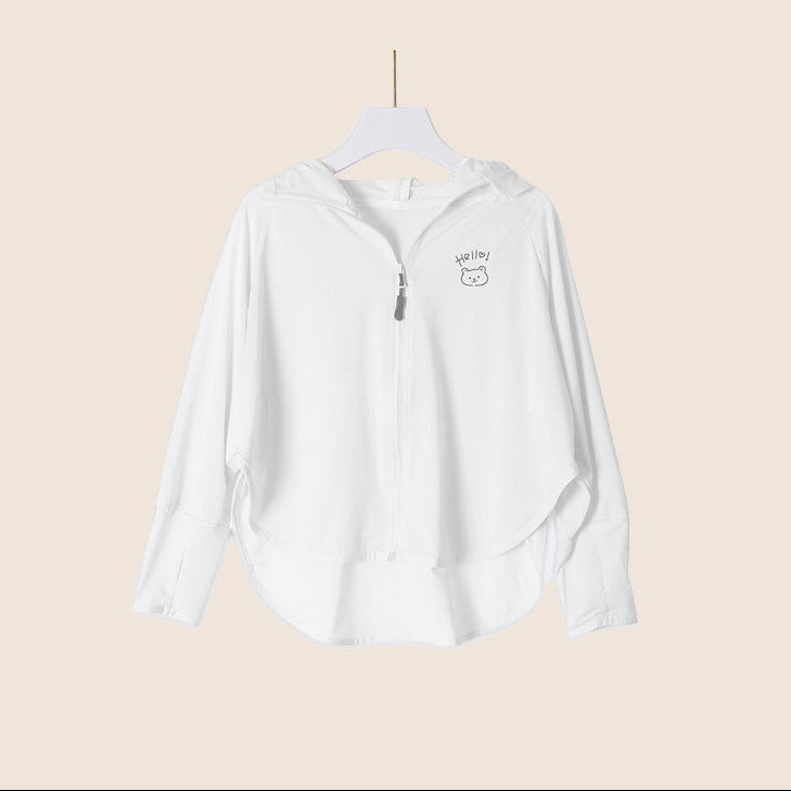 Damen leichte und atmungsaktive Sportjacke mit Kapuze Drune