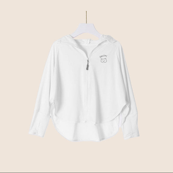 Damen leichte und atmungsaktive Sportjacke mit Kapuze Drune
