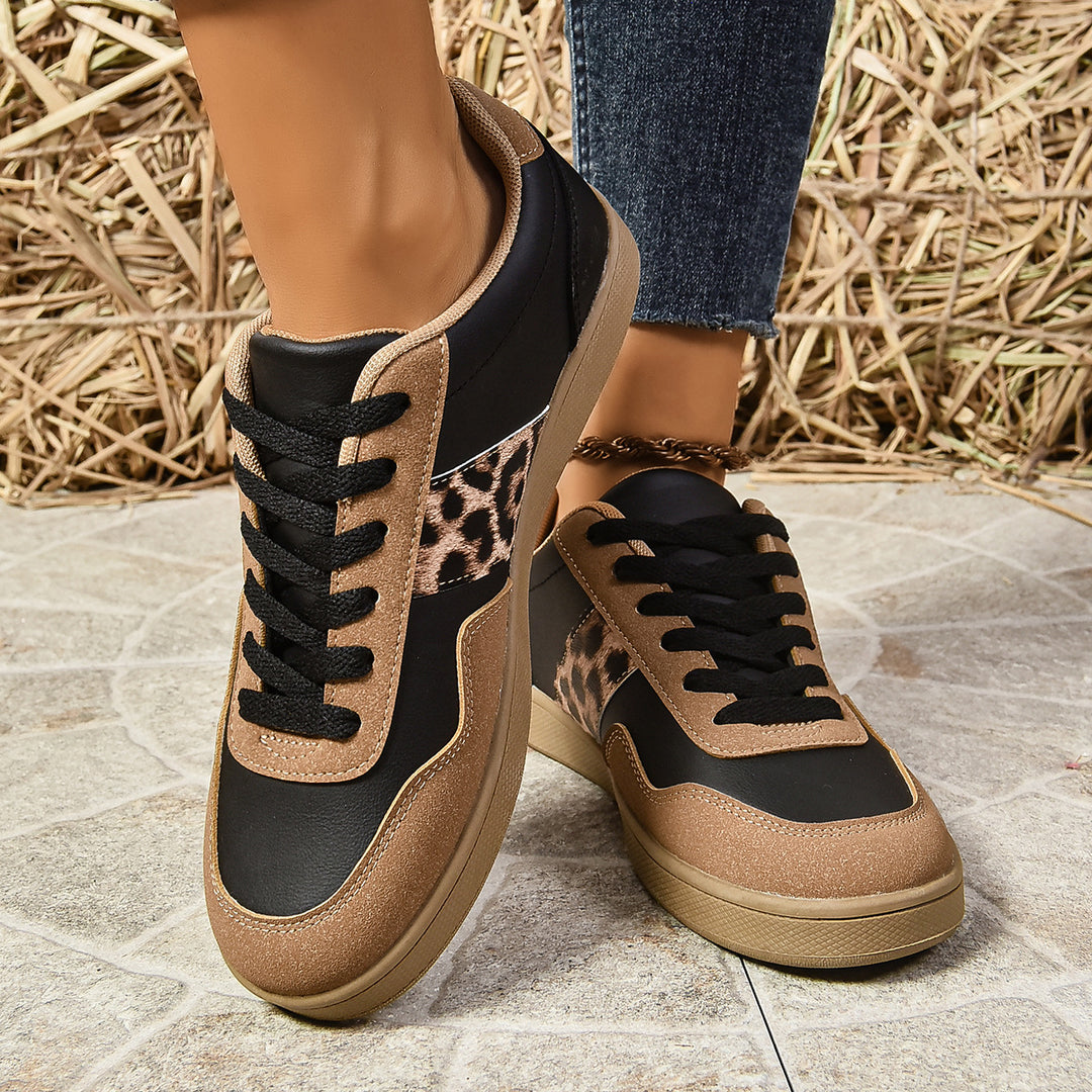 Damen Stilvolle Tierdruck Sneaker Drune