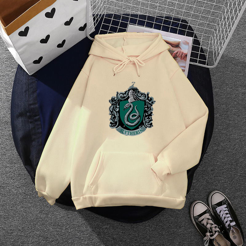 Damen Kapuzenpullover mit Slytherin-Wappen Drune