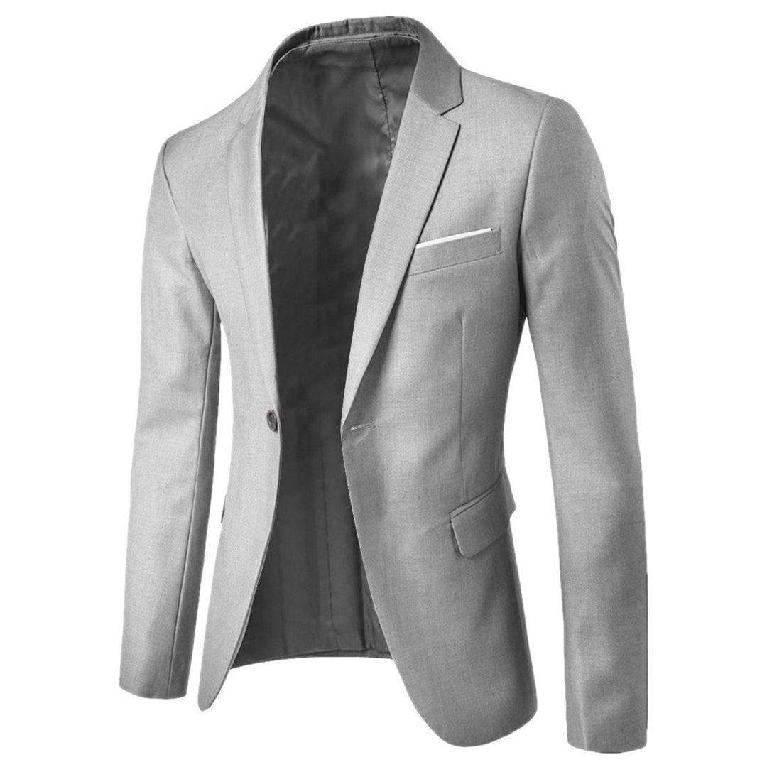 Herren nan taillierter Anzugblazer mit schmalem Revers und Einreiher-Schnitt Drune