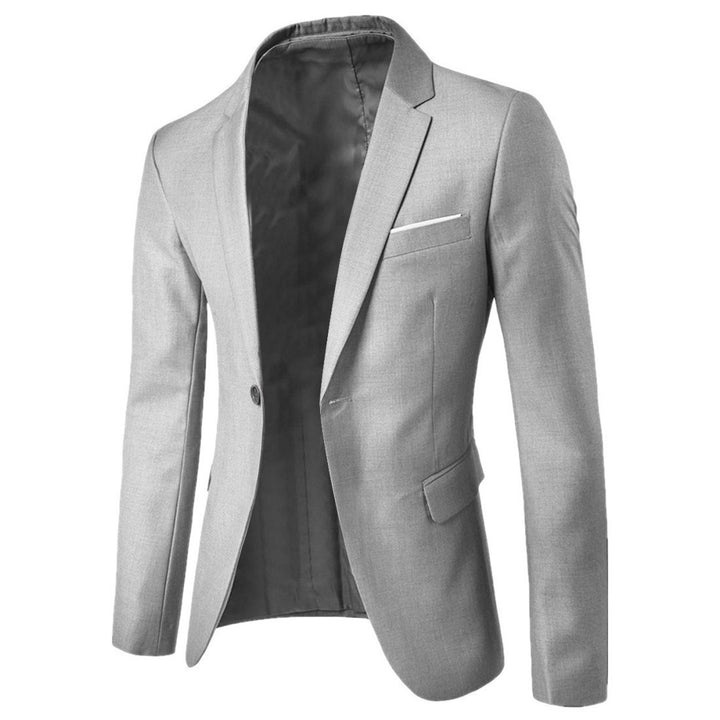 Herren nan taillierter Anzugblazer mit schmalem Revers und Einreiher-Schnitt Drune