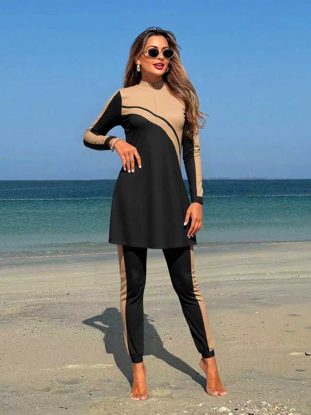 Damen Sport-Oberteil mit eleganter Leggings Drune