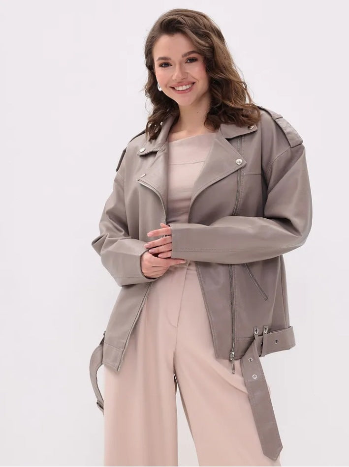 Damen modische Bikerjacke mit innovativen Details Drune