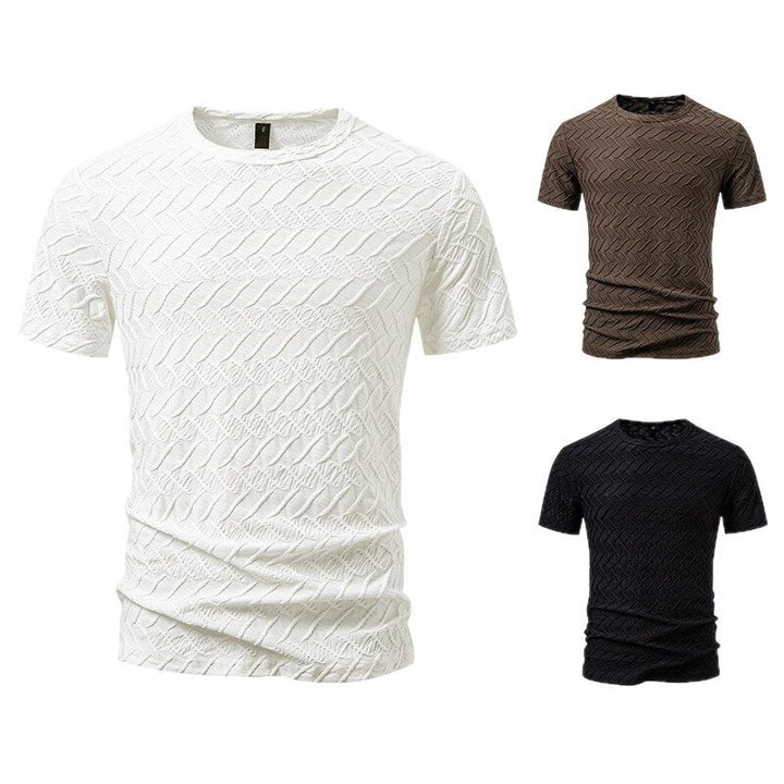 Herren modisches T-Shirt mit strukturiertem Design Drune