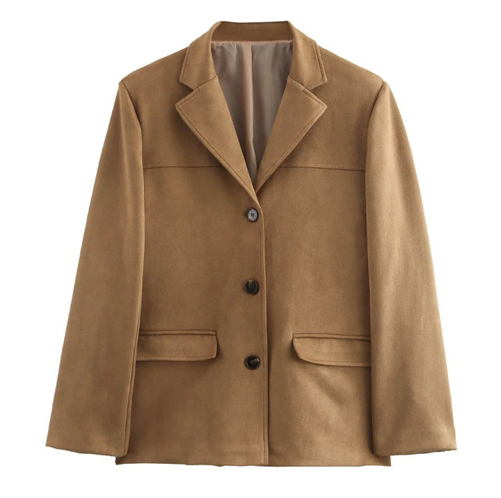 Damen Hochwertige Blazerjacke aus strukturiertem Material Drune
